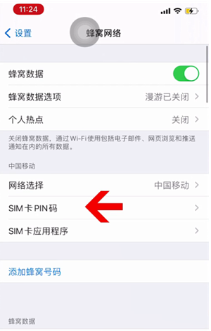 提蒙乡苹果14维修网分享如何给iPhone14的SIM卡设置密码 