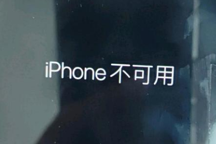 提蒙乡苹果服务网点分享锁屏界面显示“iPhone 不可用”如何解决 